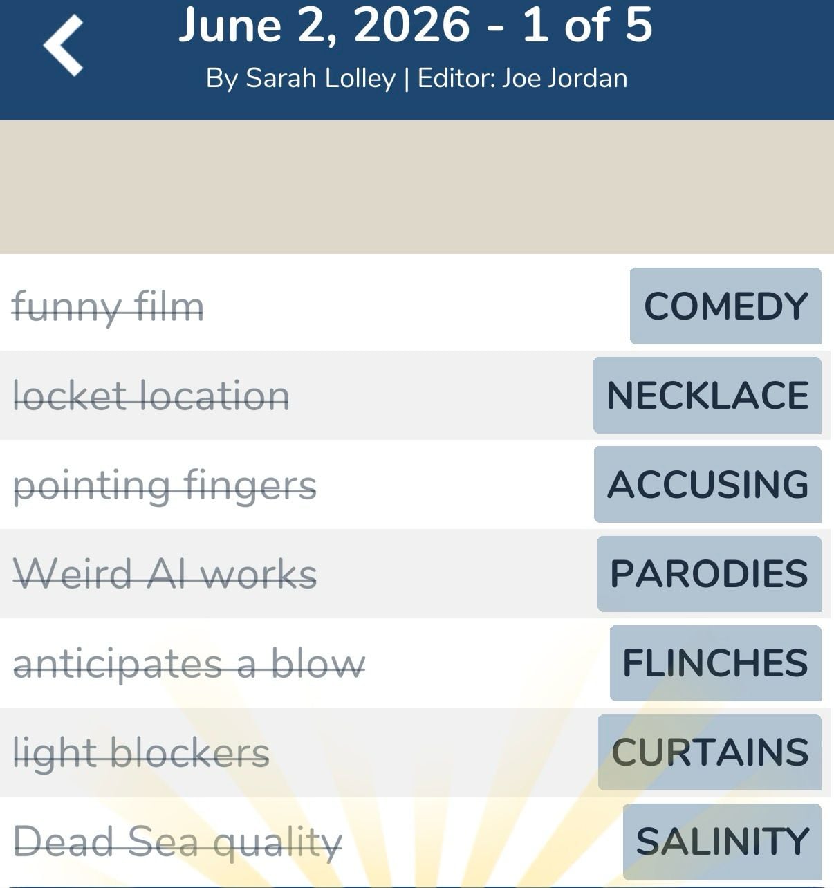 7 Little Words June 2 2026 1 7 Little Words June 2 2026 1