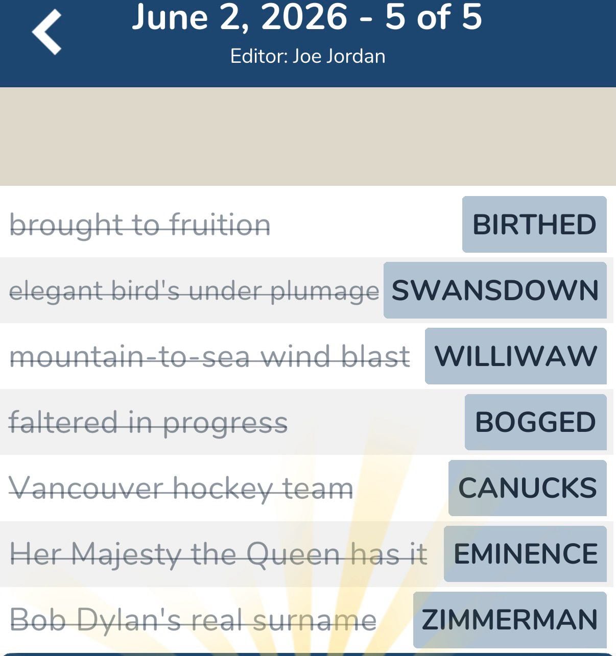 7 Little Words June 2 2026 5 7 Little Words June 2 2026 5