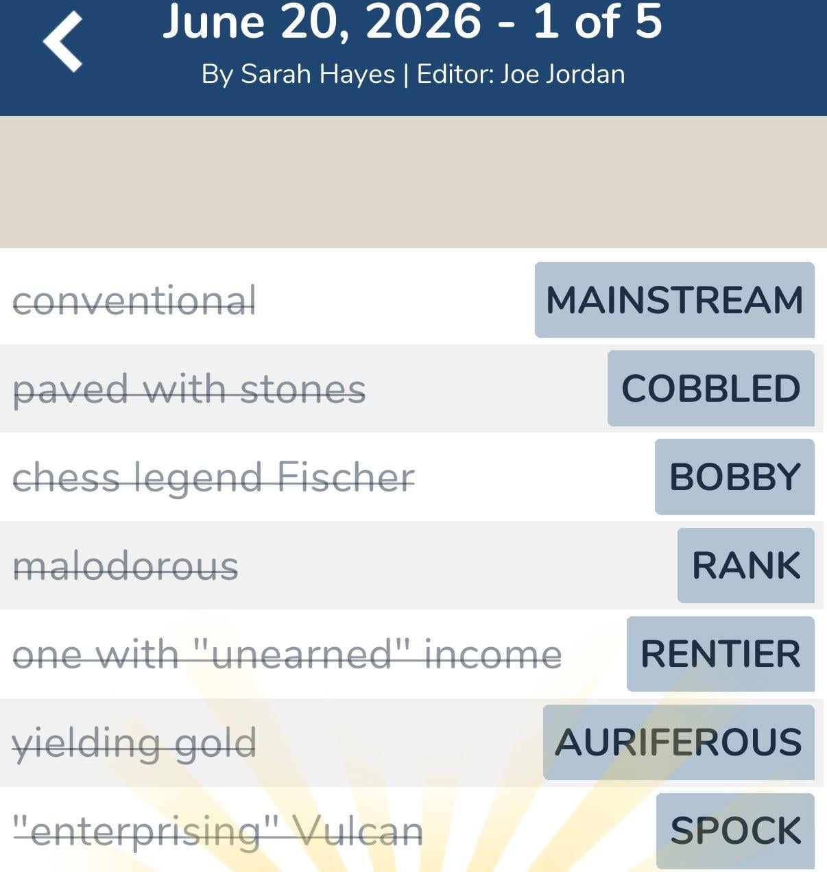 7 Little Words June 20 2026 1 7 Little Words June 20 2026 1