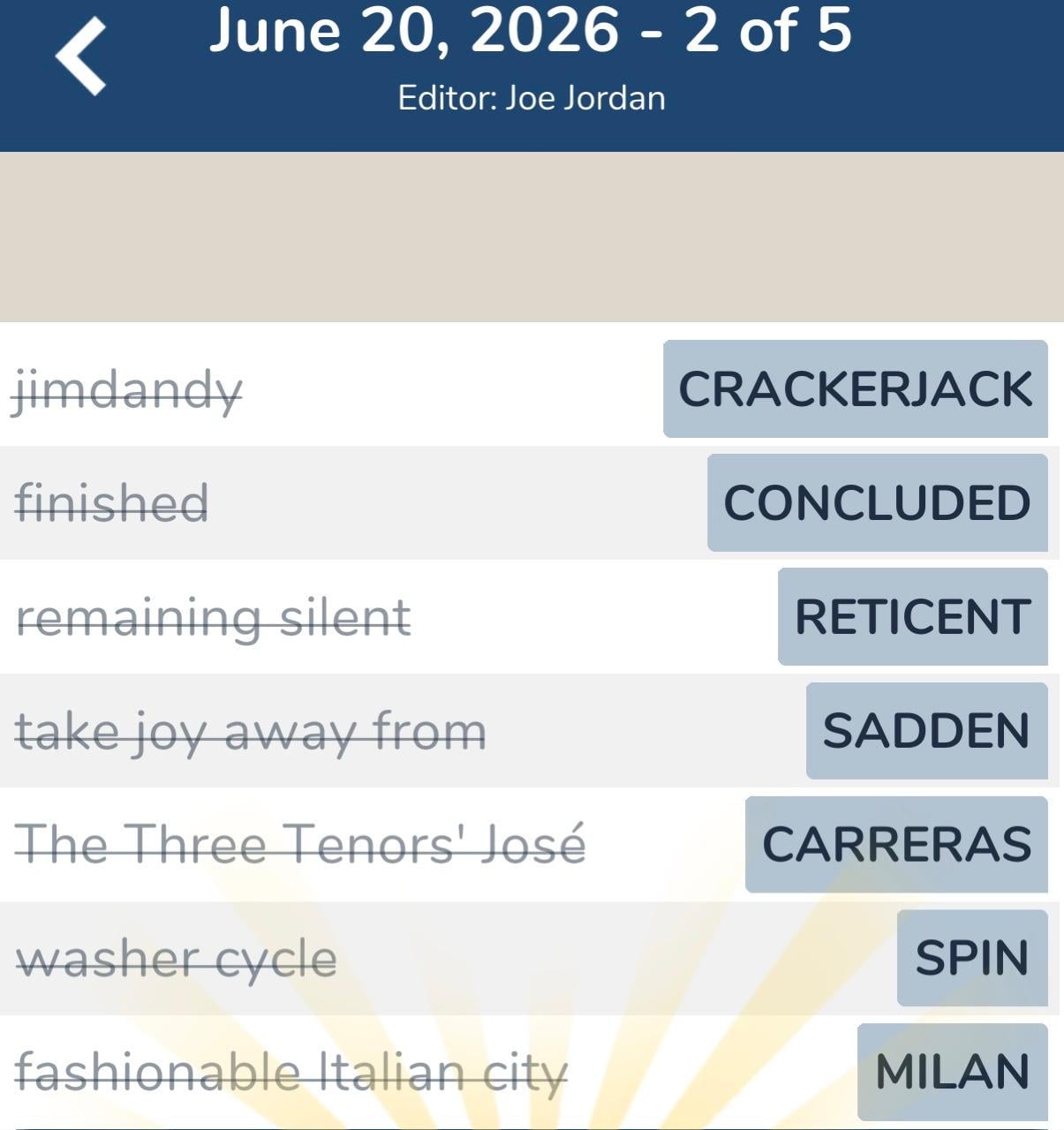 7 Little Words June 20 2026 2 7 Little Words June 20 2026 2
