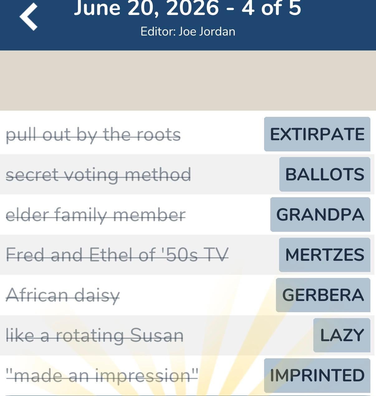7 Little Words June 20 2026 4 7 Little Words June 20 2026 4