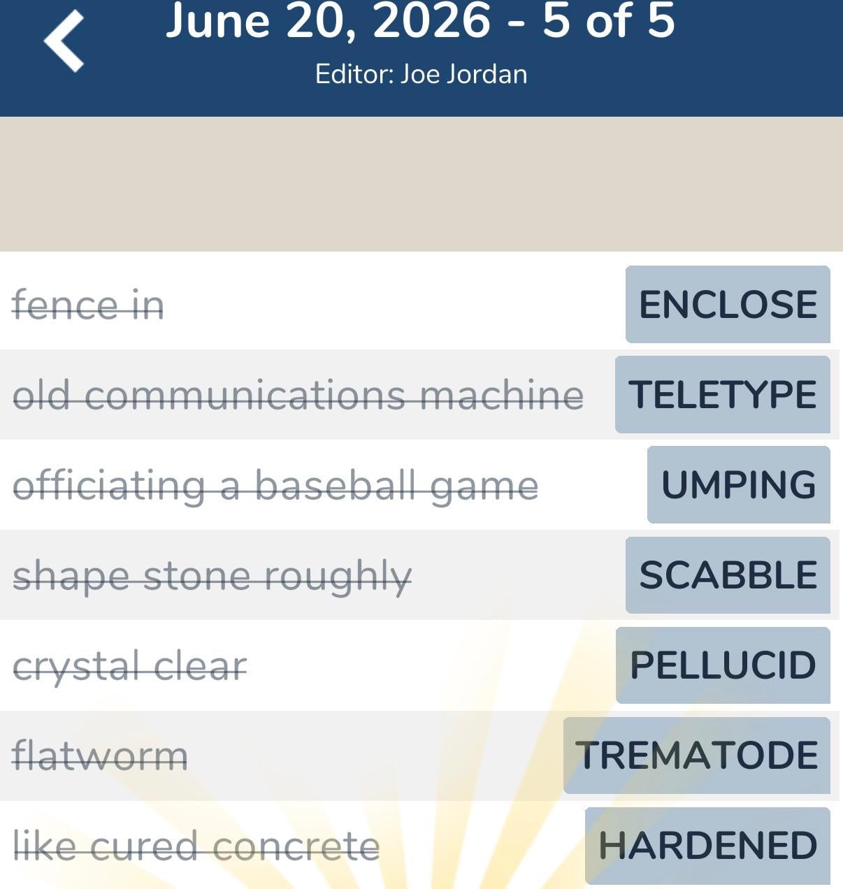 7 Little Words June 20 2026 5 7 Little Words June 20 2026 5