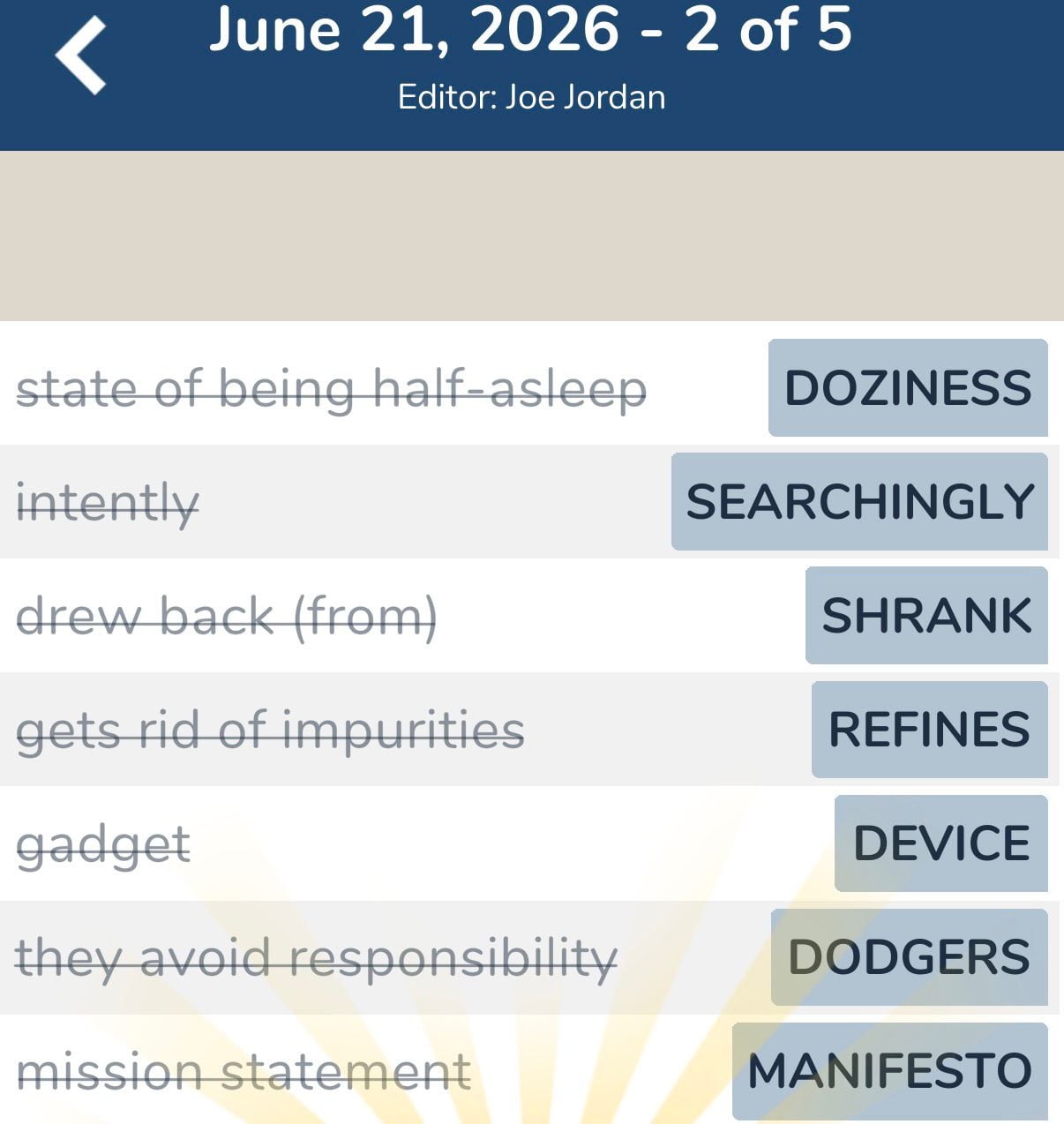 7 Little Words June 21 2026 2 7 Little Words June 21 2026 2