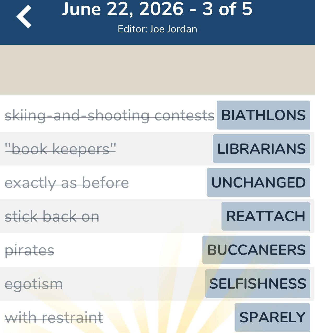 7 Little Words June 22 2026 3