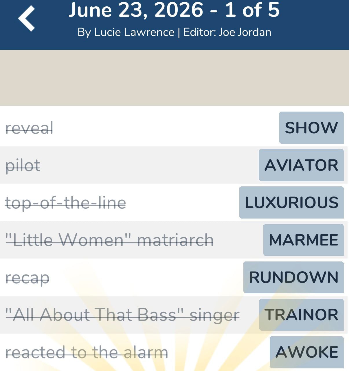 7 Little Words June 23 2026 1 7 Little Words June 23 2026 1