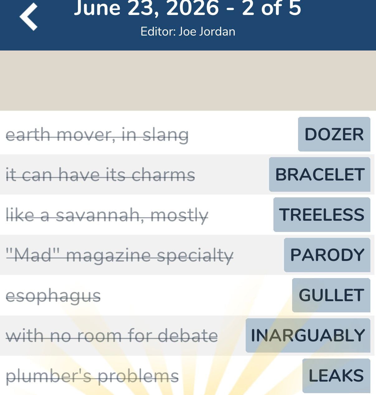 7 Little Words June 23 2026 2 7 Little Words June 23 2026 2