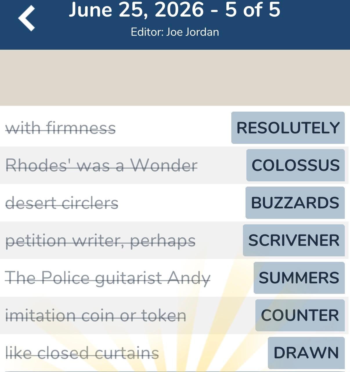 7 Little Words June 25 2026 5 7 Little Words June 25 2026 5
