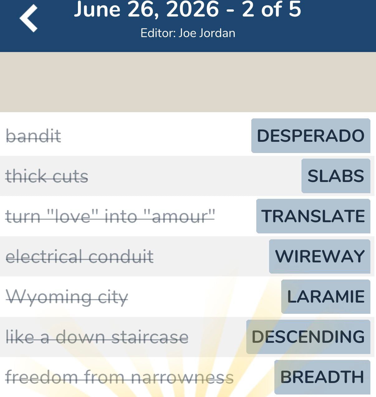 7 Little Words June 26 2026 2