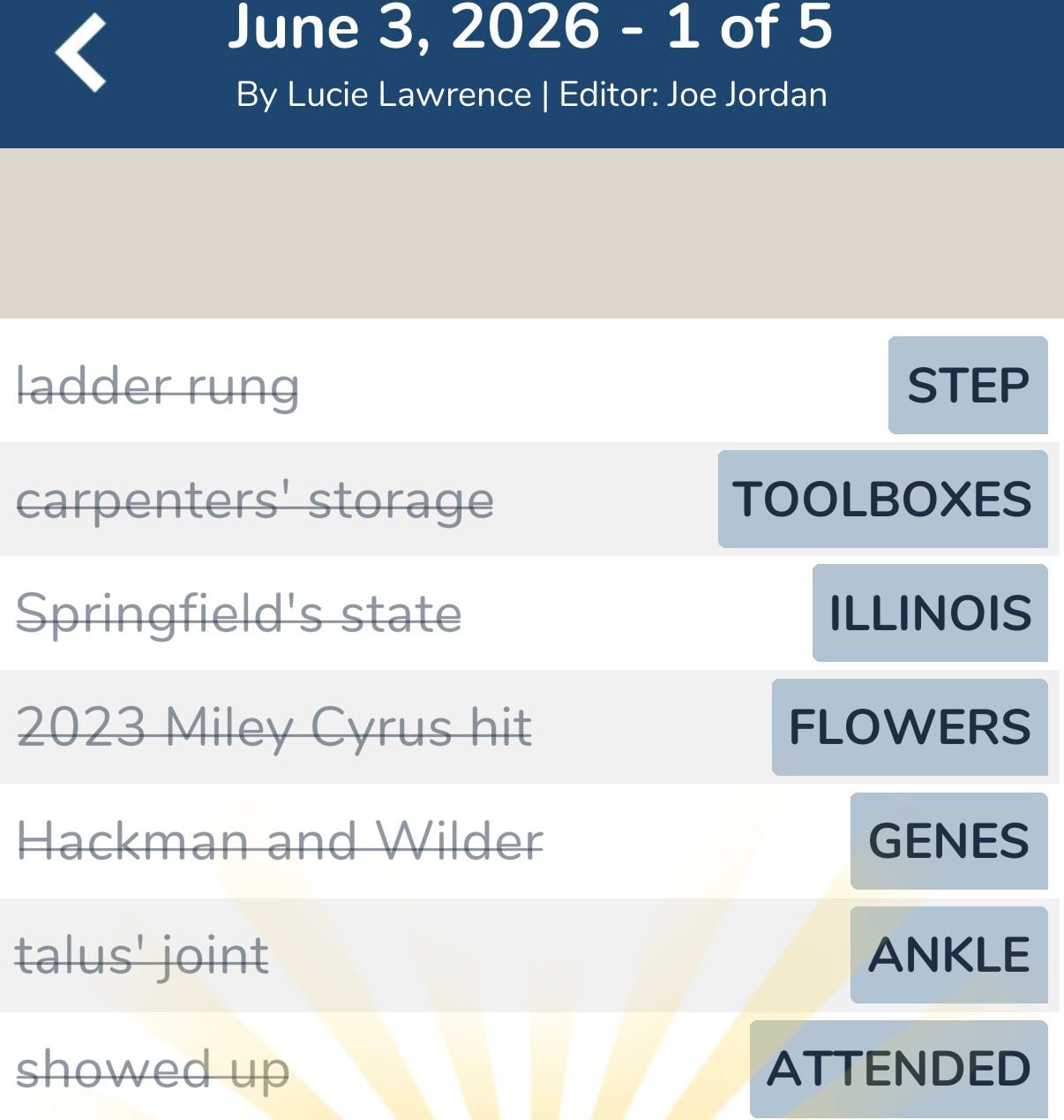 7 Little Words June 3 2026 1 7 Little Words June 3 2026 1