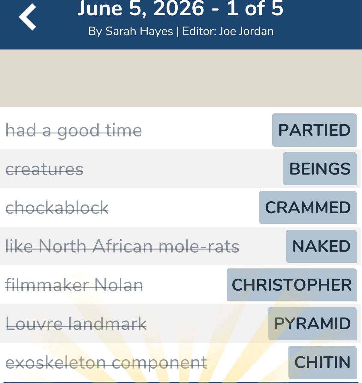 7 Little Words June 5 2026 1