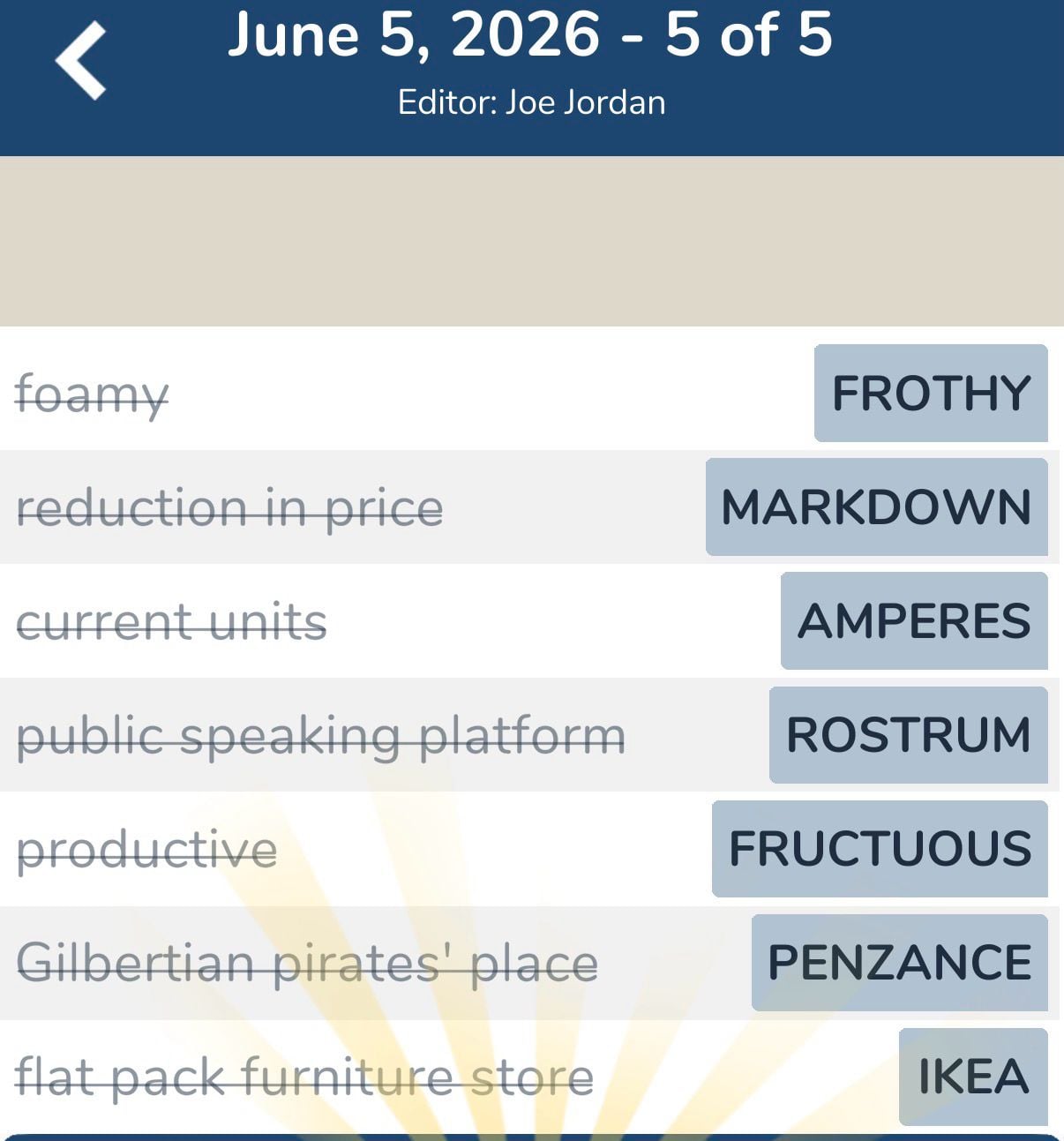 7 Little Words June 5 2026 5