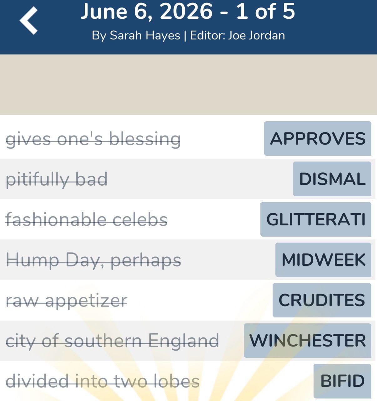 7 Little Words June 6 2026 1