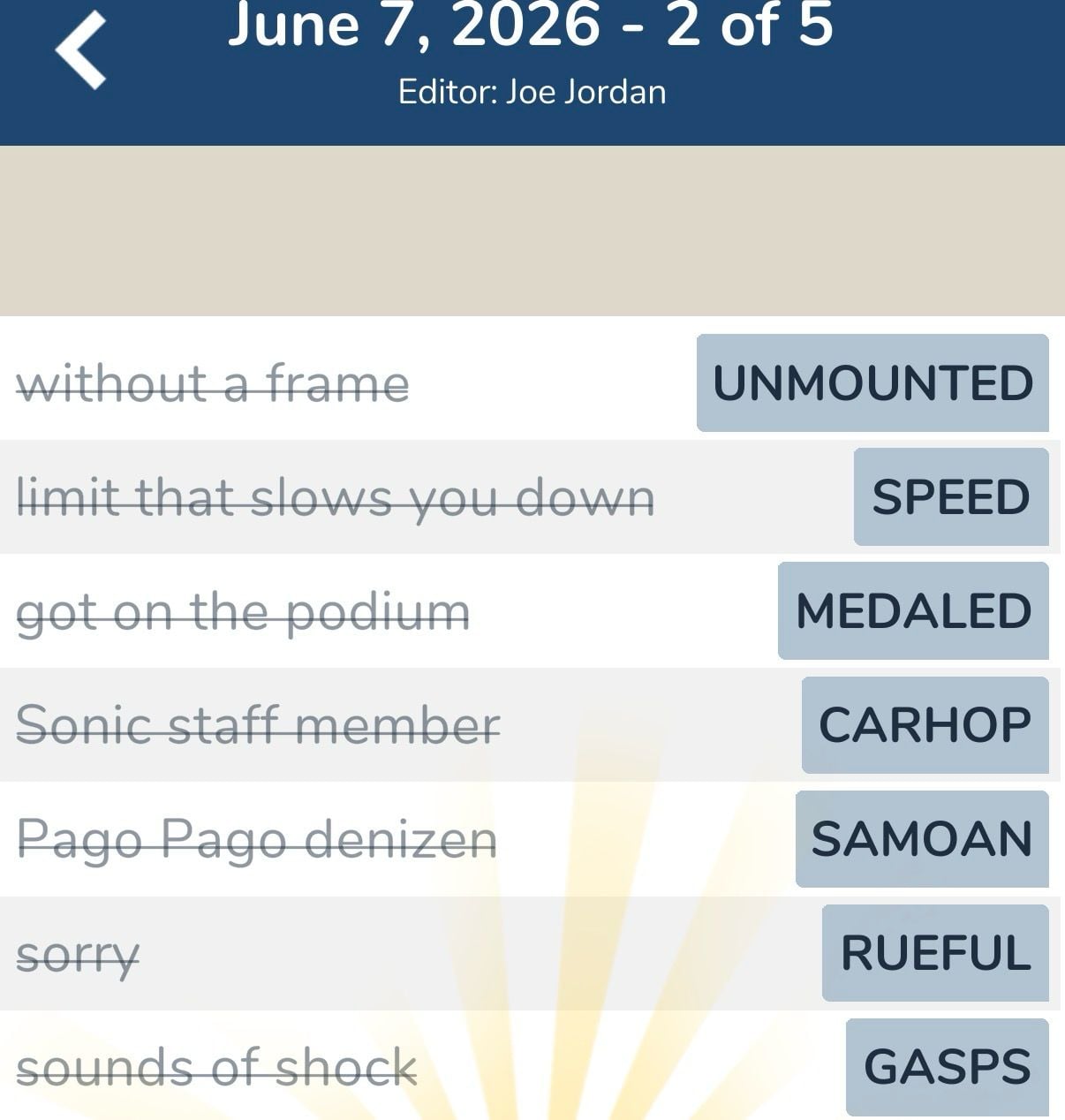 7 Little Words June 7 2026 2
