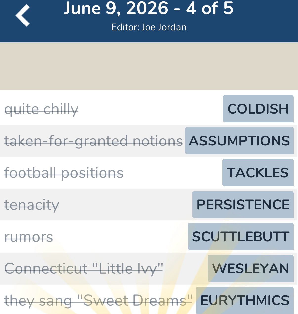 7 Little Words June 9 2026 4 7 Little Words June 9 2026 4