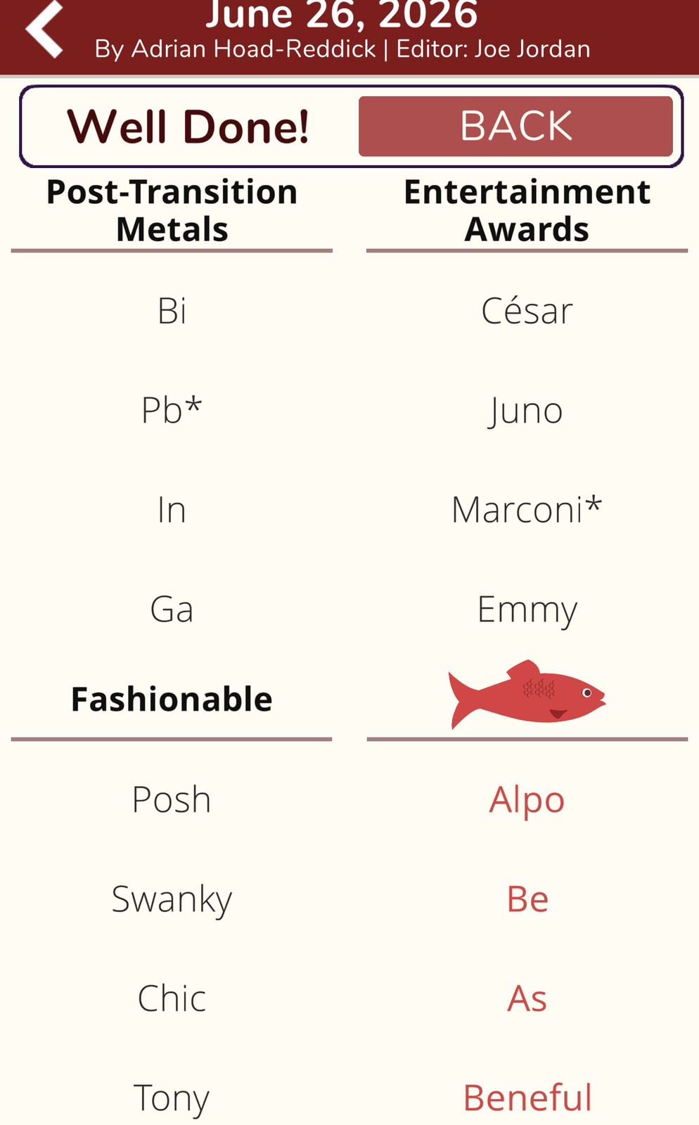 7 Little Words Red Herring June 26 2026