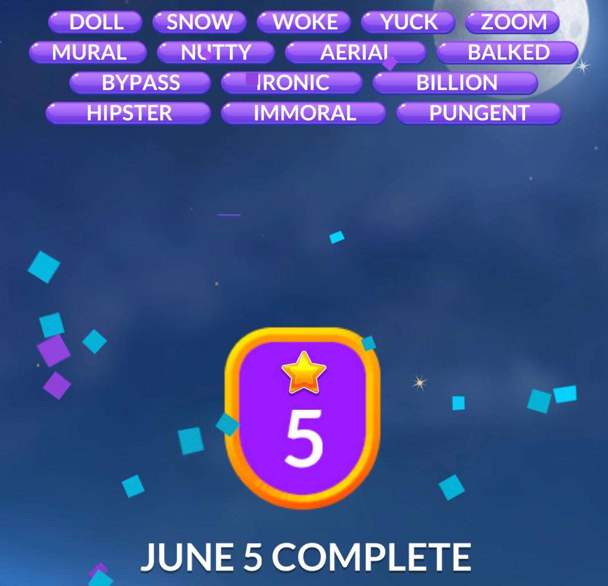 Word Stacks Daily Puzzle June 5 2026